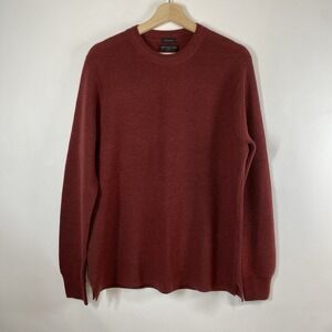 J.CREW Womens Destination 100% Merino Wool Sweater Size L Red Brown Heritage